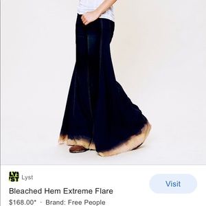 Free People extreme bleach flare wide leg jeans